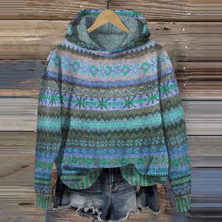 Anja Cozy Ethnic Sweater — front view