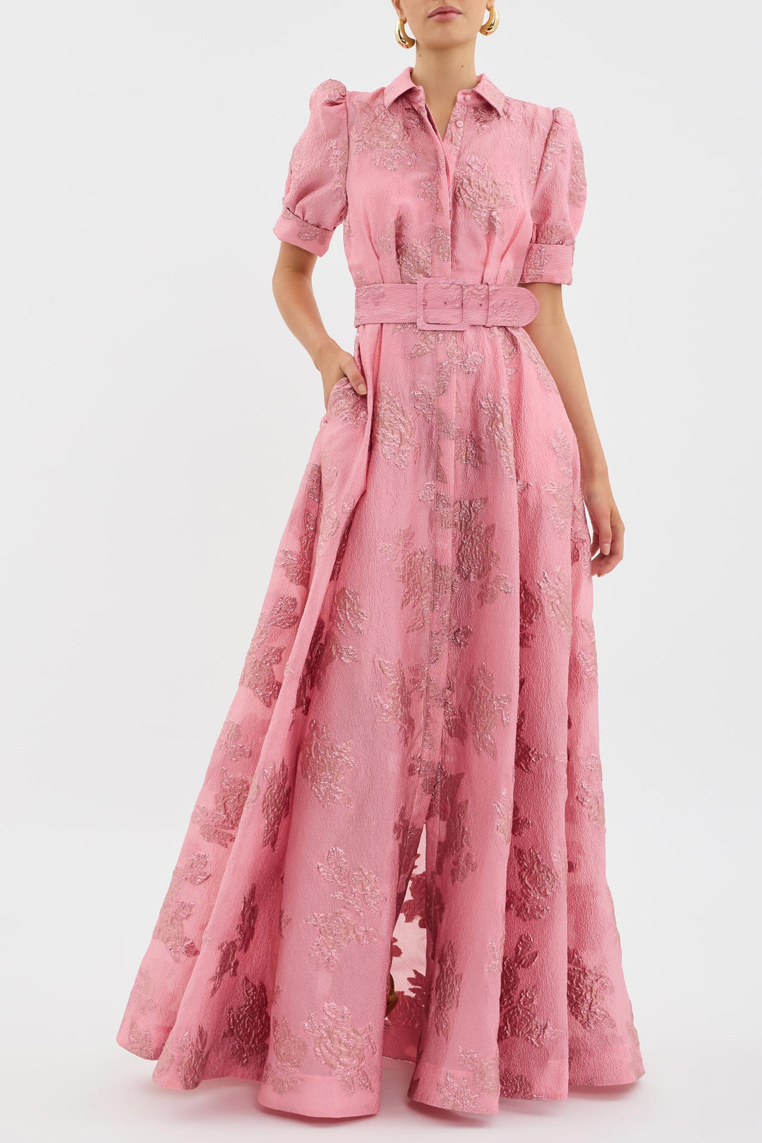 Anabella - Dress with Short Puff Sleeves