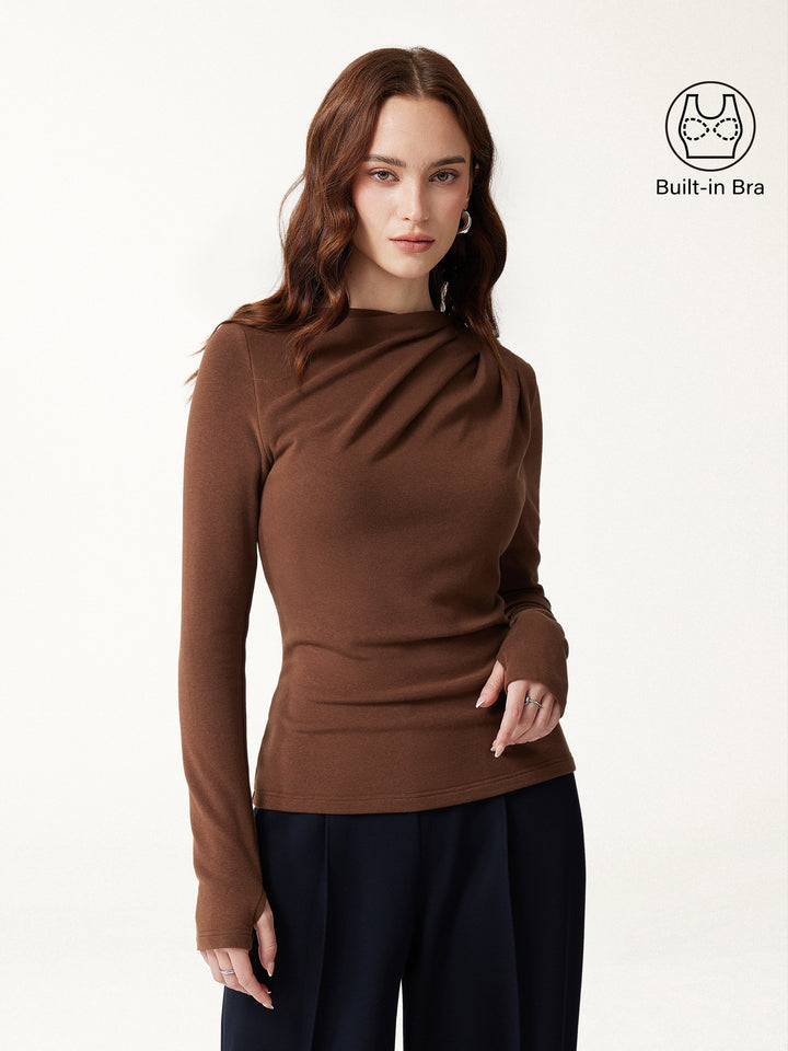 ProWarm Boatneck Shoulder-Tuck Built-In Bra Top 2.0