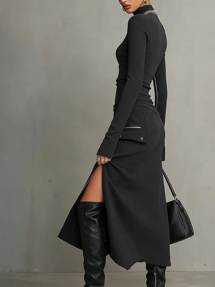 Women's high collar co-ord set – side view