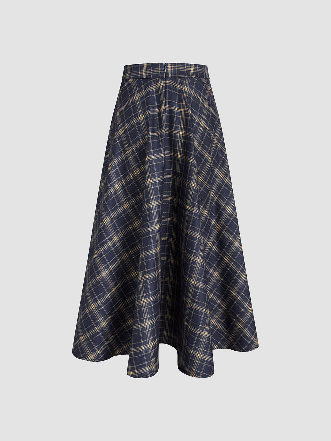 Keep In Check Long Skirt - women's skirt, fabric detail