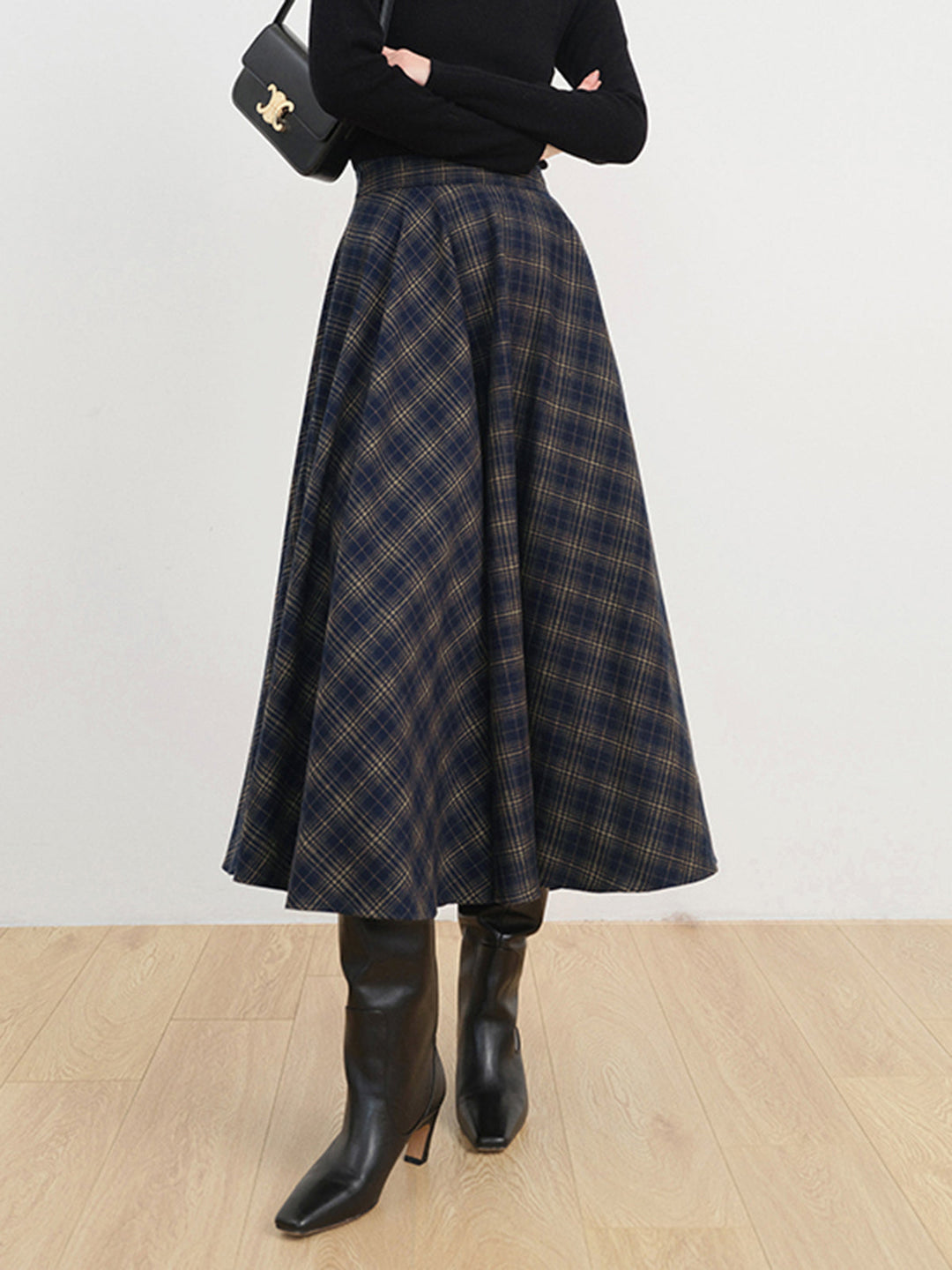 Keep In Check Long Skirt - women's skirt, full-length styled look