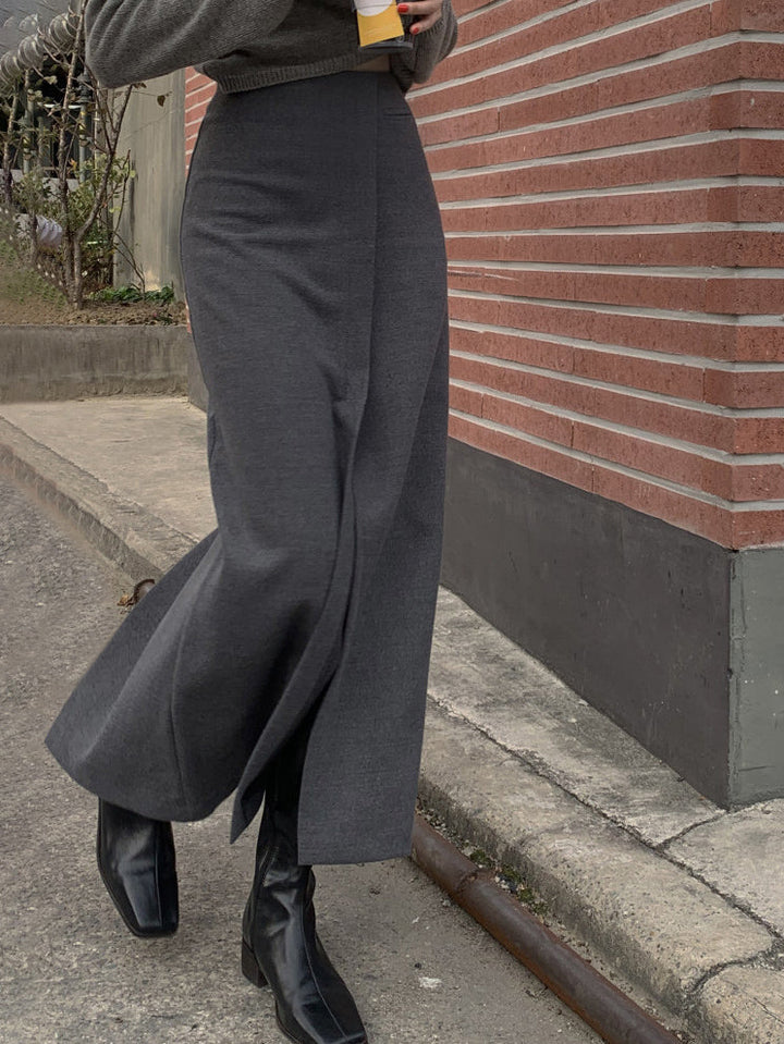 She's Effortless Slit Maxi Skirt - women's skirt, front view
