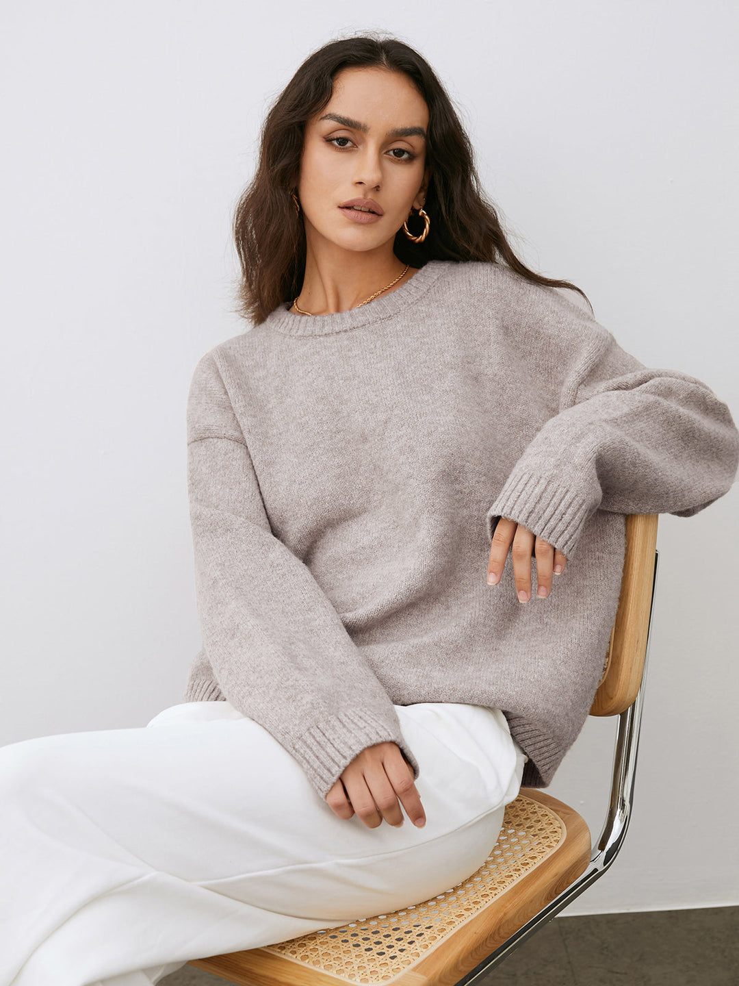 Lightweight Cloud Weather Pullover Sweater — women's sweaters, front view