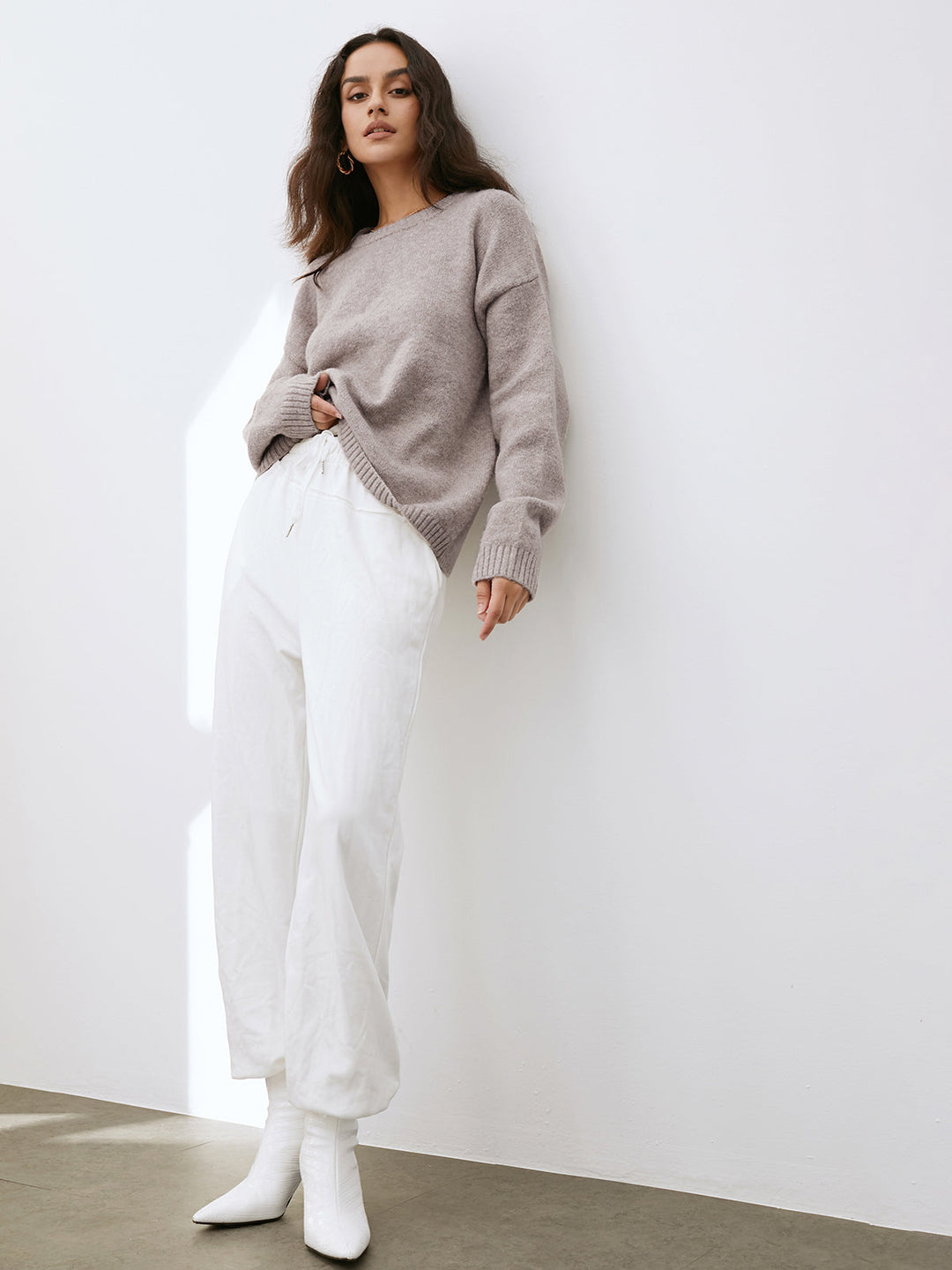 Lightweight Cloud Weather Pullover Sweater - women's sweater, back view