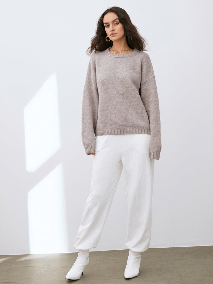 Lightweight Cloud Weather Pullover Sweater - women's sweater, side view