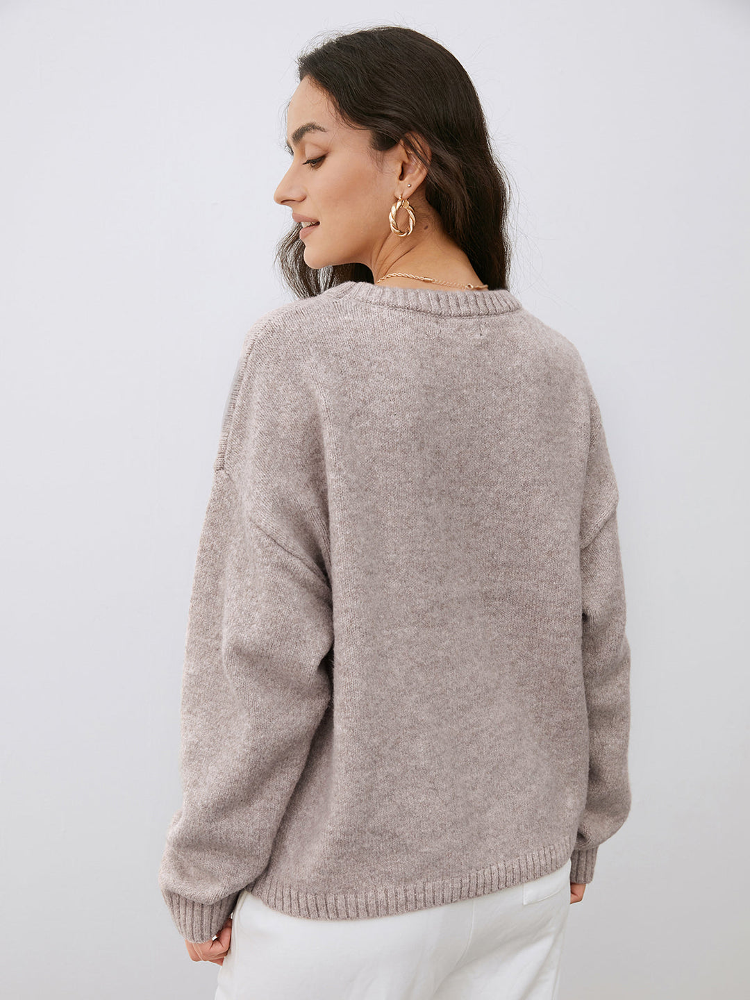 Lightweight Cloud Weather Pullover Sweater - women's sweater, full-length styled look