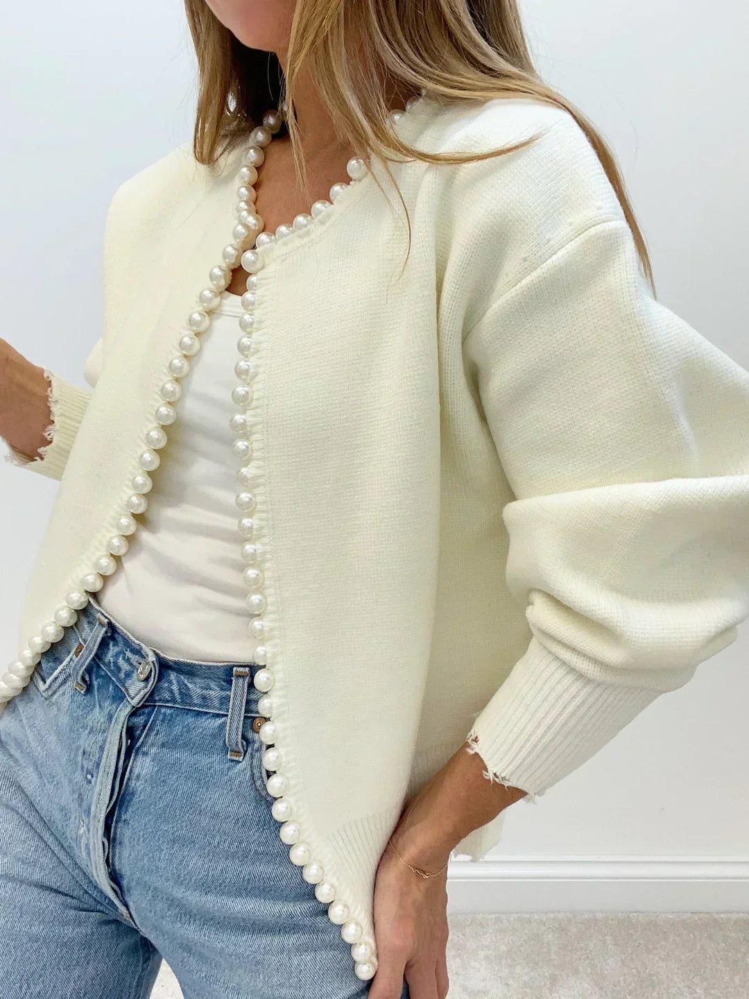 Aria Premium Vest with Handmade Details — close-up view