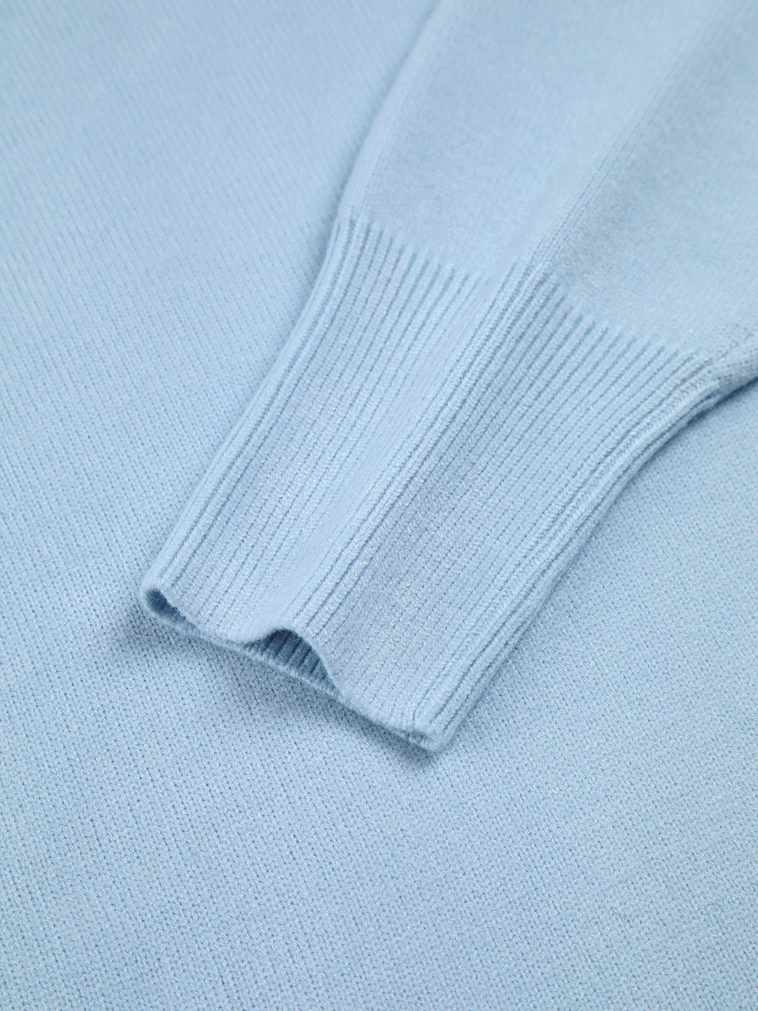Cloudless Sky Turtleneck Oversized Sweater - women's sweater, fabric detail