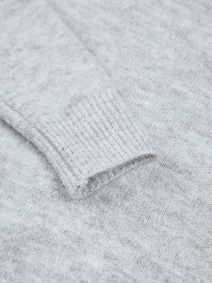 One Shoulder Asymmetric Sweater - women's sweater, fabric detail