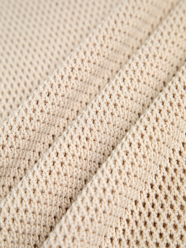 Knit Hollow Solid Tank Top