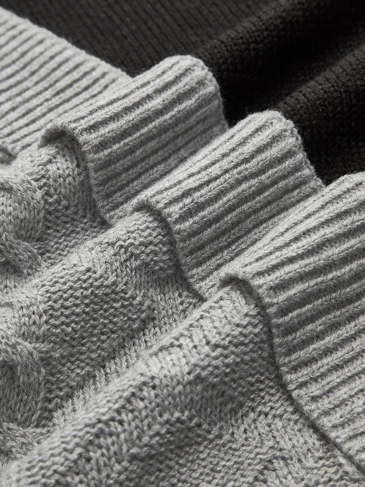 Oversized Color Block Pullover Sweater - women's sweater, neckline detail