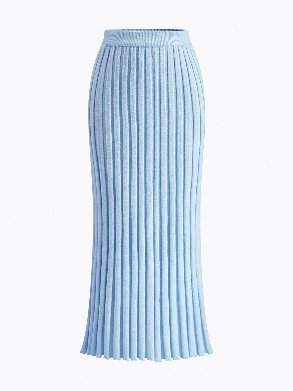 Leisure Pleated Knit Skirt — women's skirts, back view