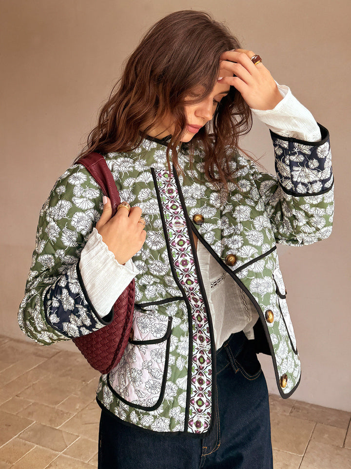 Boheme Flap Pockets Winter Coat - women's winter coat, front view