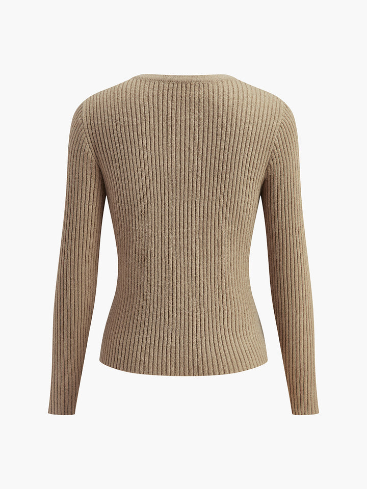 Button Down Split Cardigan - women's cardigan, side view