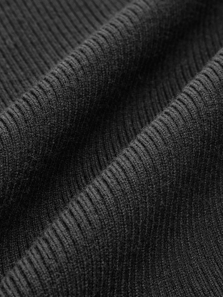 Contrast Trim Pearl-Detail Sweater - women's sweater, fabric detail