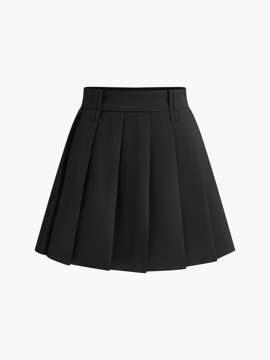 Pleated Mini Skirt Without Belt