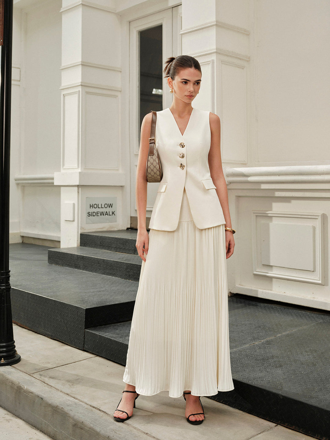 Decor Pockets Tailored Vest