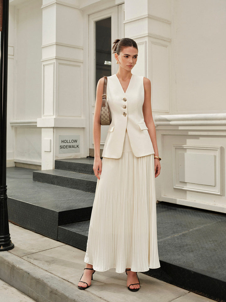Decor Pockets Tailored Vest