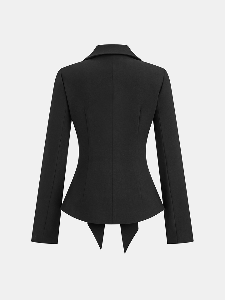 Long Sleeve Tie Front Blazer