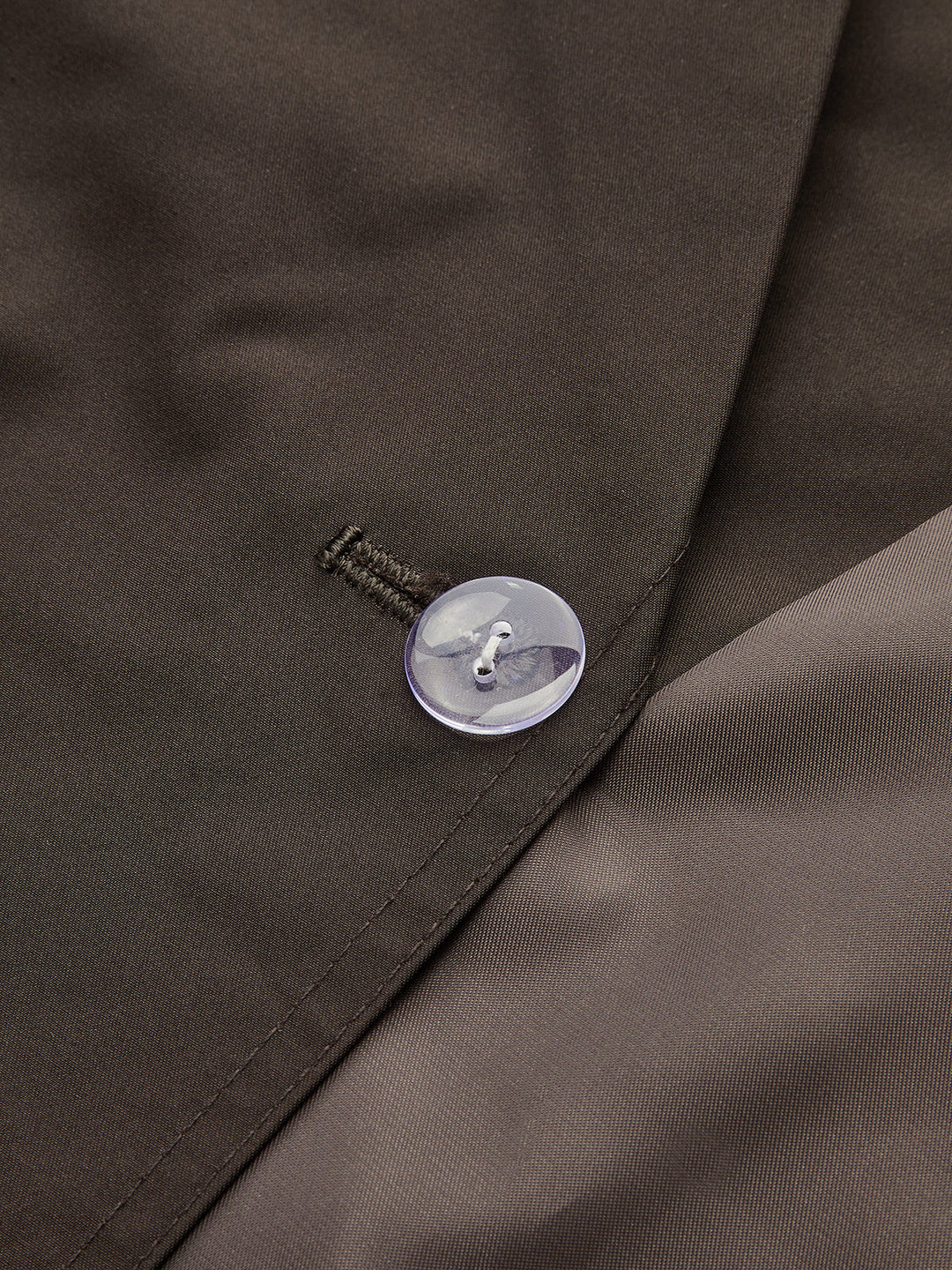 Double-Button Cropped Trench Coat