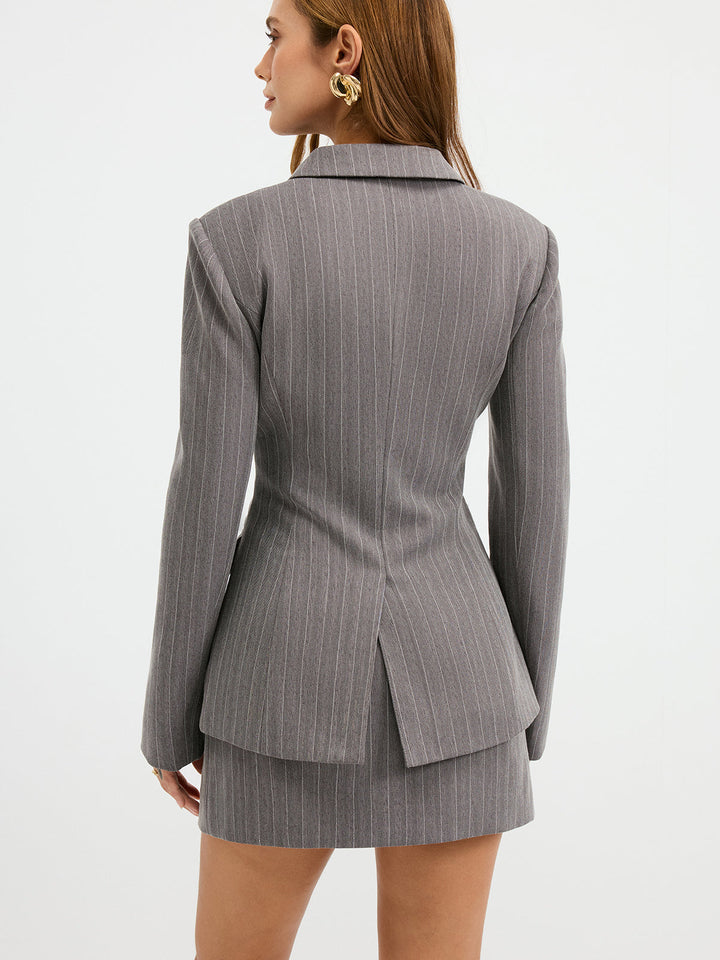Pinstripe Tailored Blazer