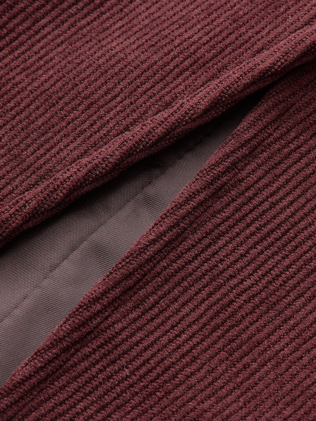 Collared Asymmetric Corduroy Blazer