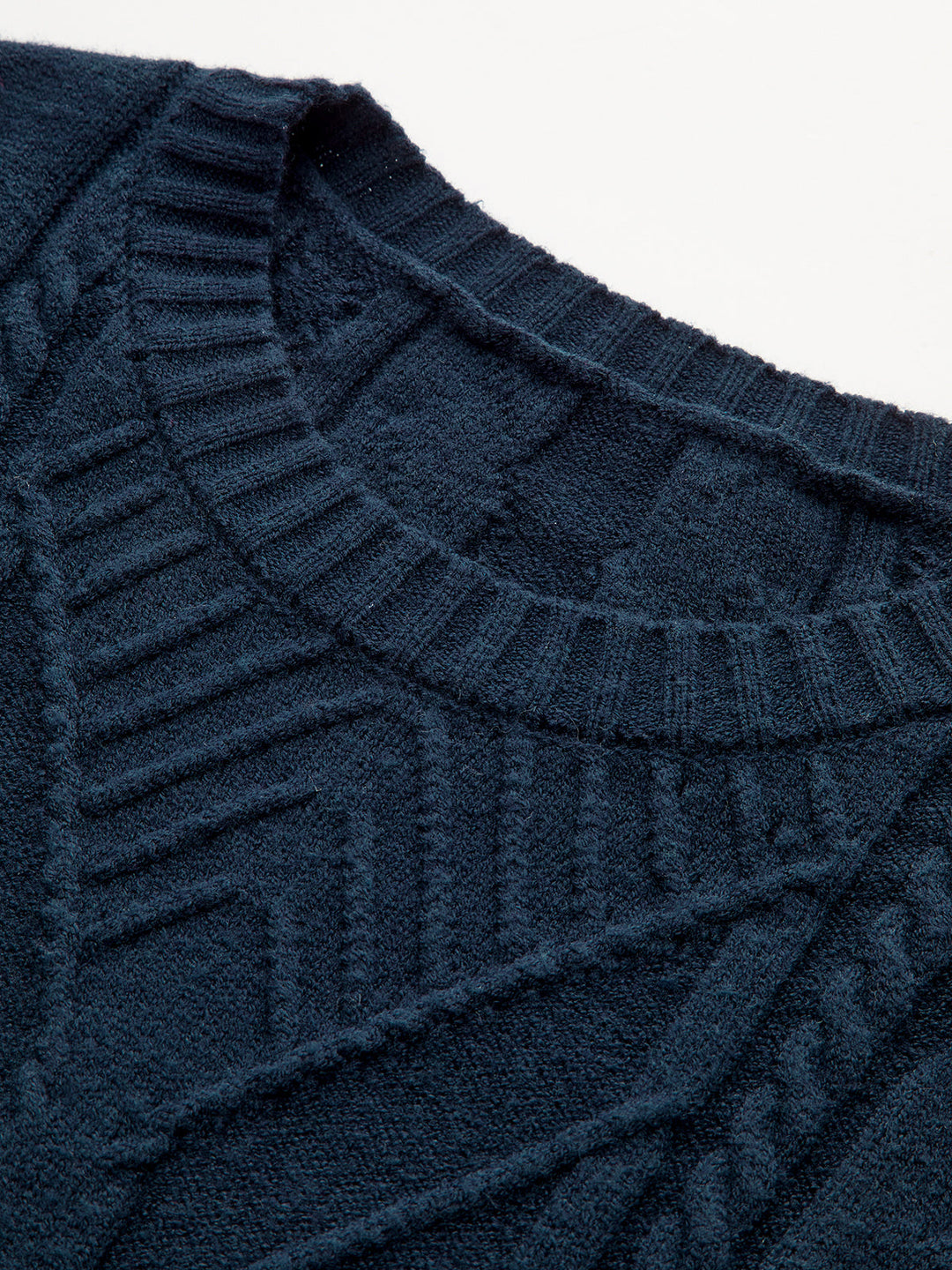 Cinched Waist Belted Cable Knit Top