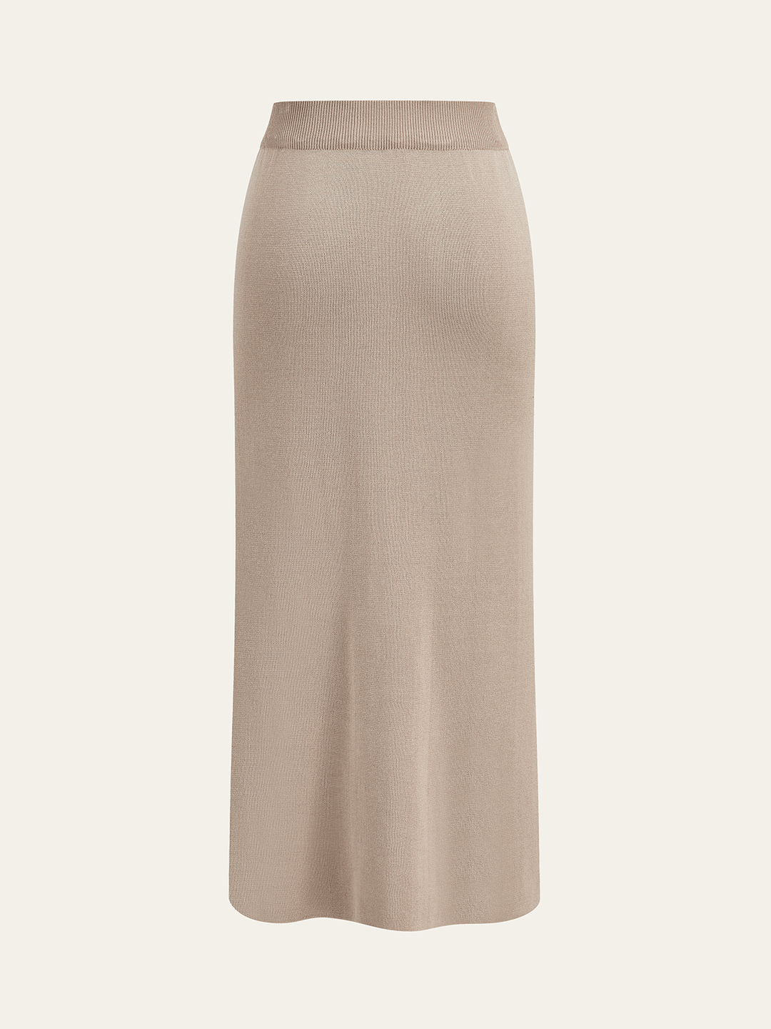 Metal Button Collared Cardigan and Midi Skirt Set - women's knit two-piece set, neckline detail