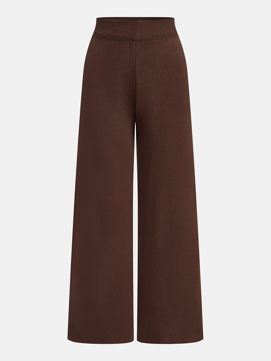 Three-Piece Knit Turtleneck Top Cardigan Pants Set - women's two-piece trouser set, fabric detail