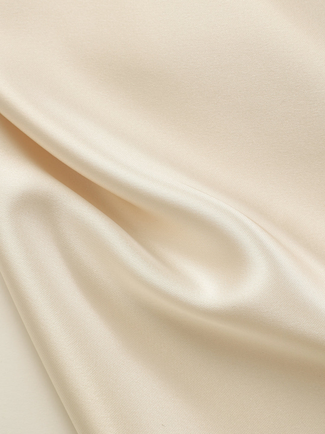Satin Cowl Neck Top and Skirt Set - women's two-piece skirt set, fabric detail