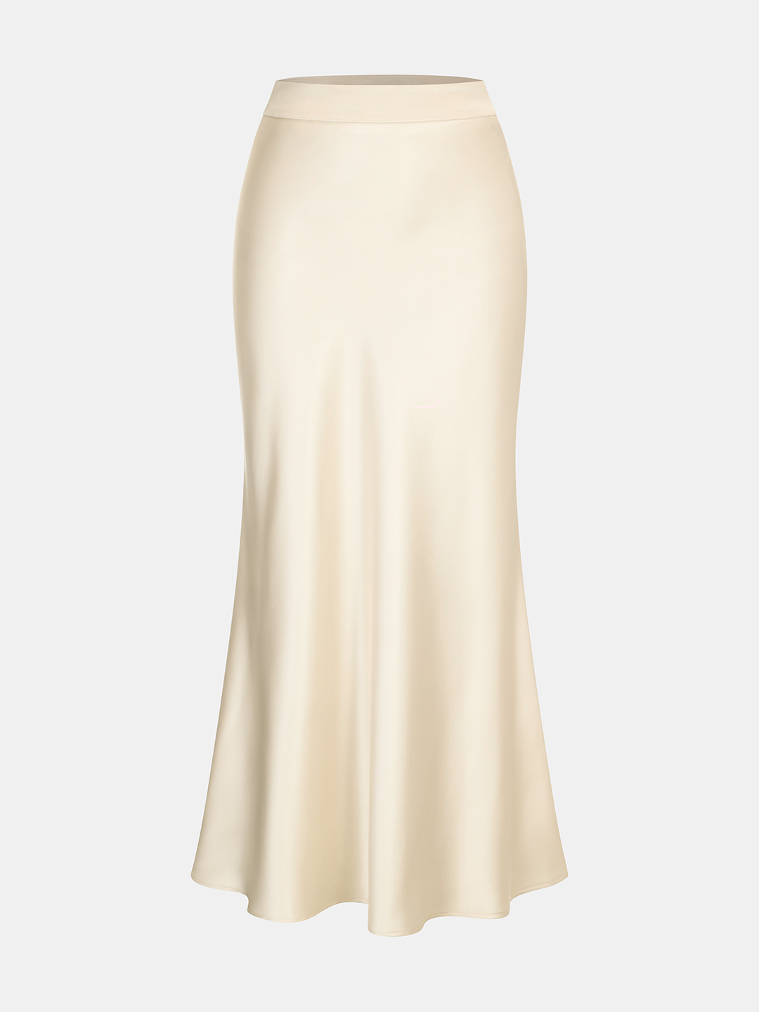 Satin Cowl Neck Top and Skirt Set - women's two-piece skirt set, detail close-up