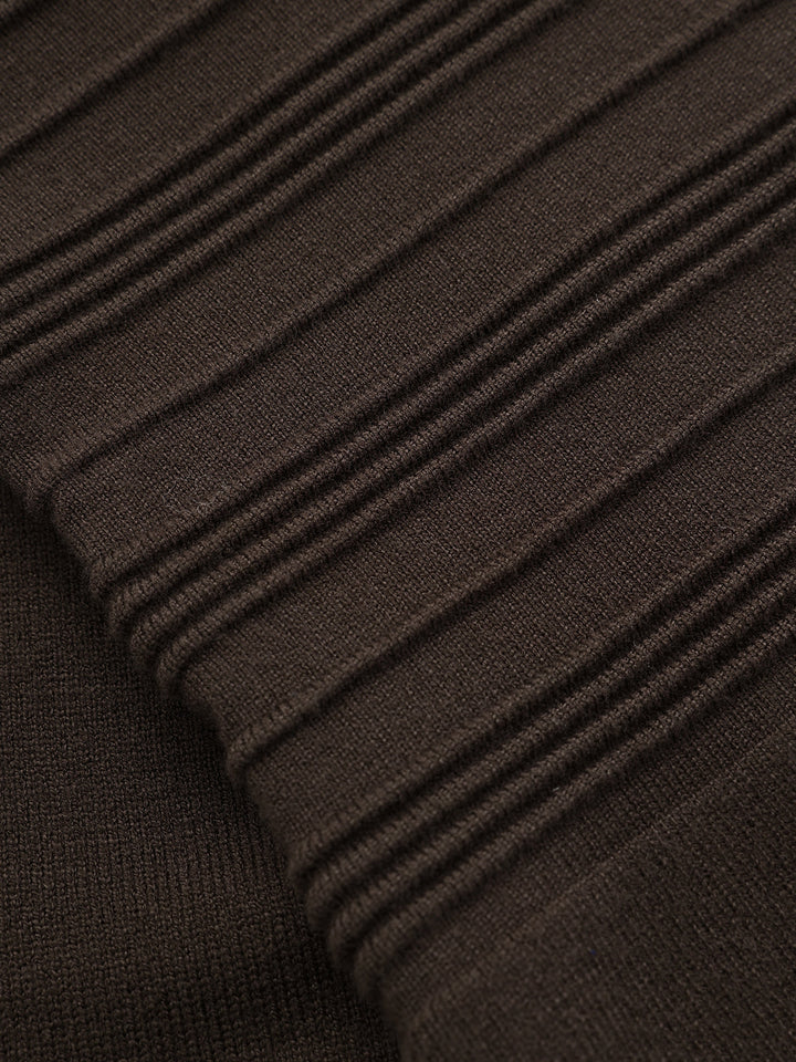 Cinched Waist Knit Shirt Dress