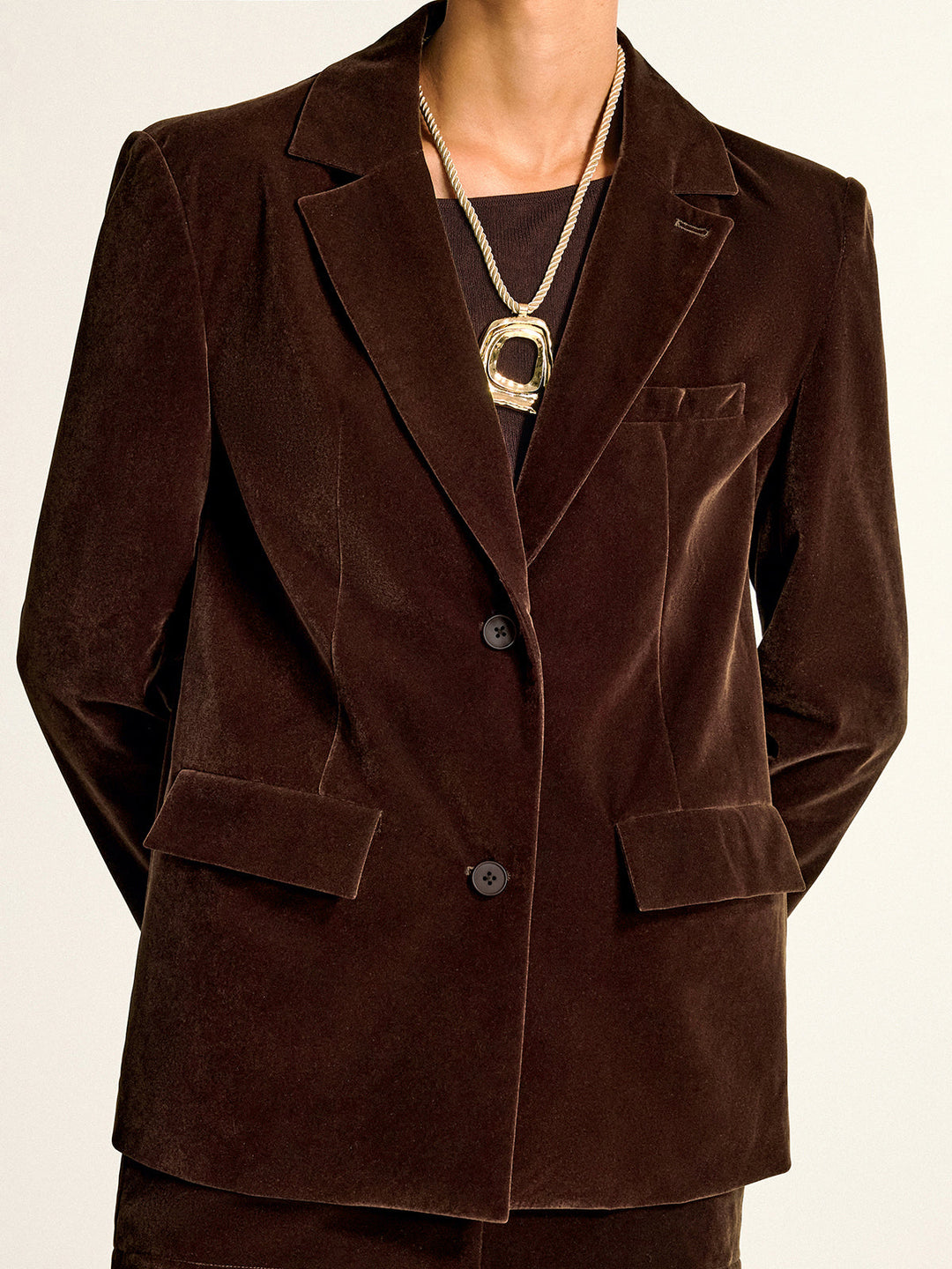 Velvet Shawl Collar Blazer