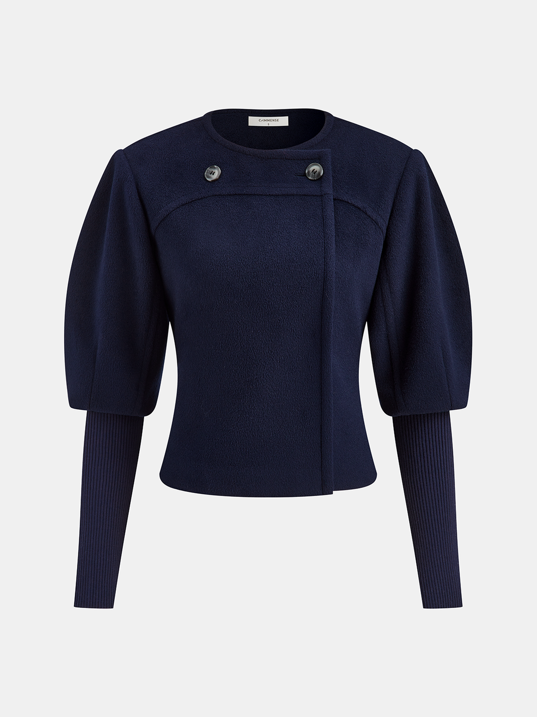 Leg-Of-Mutton Sleeve Tweed Jacket — women's blazers, front view