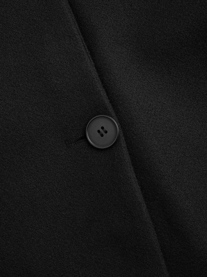 Scarf-Accented Wool Jacket