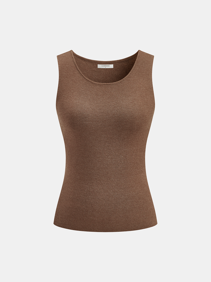 Tank Top & Capelet Knit Two-Piece Set - women's knit two-piece set, side view