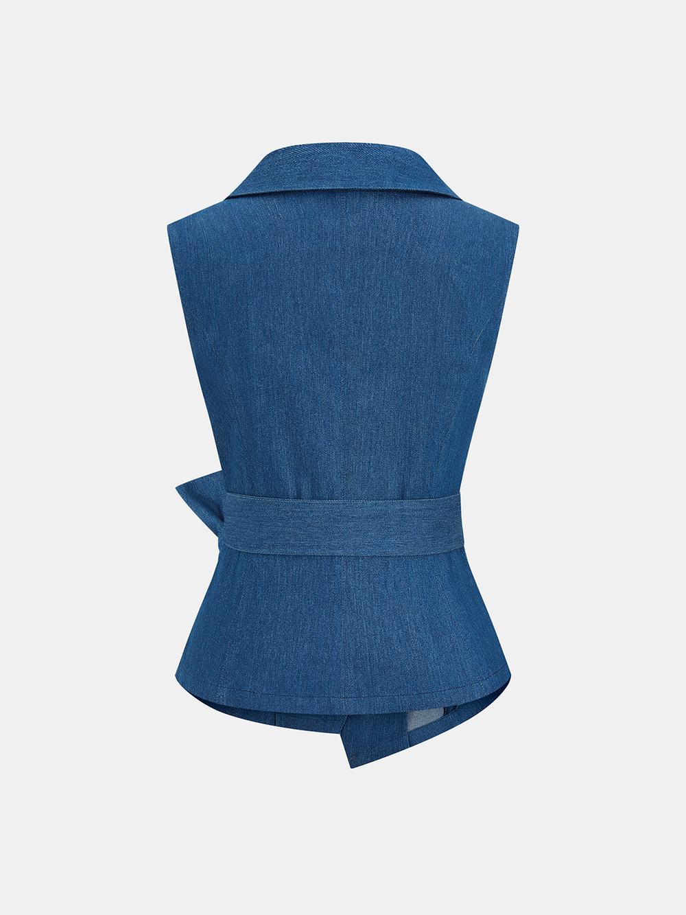 Wrap Tie-Waist Vest — women's vests, back view