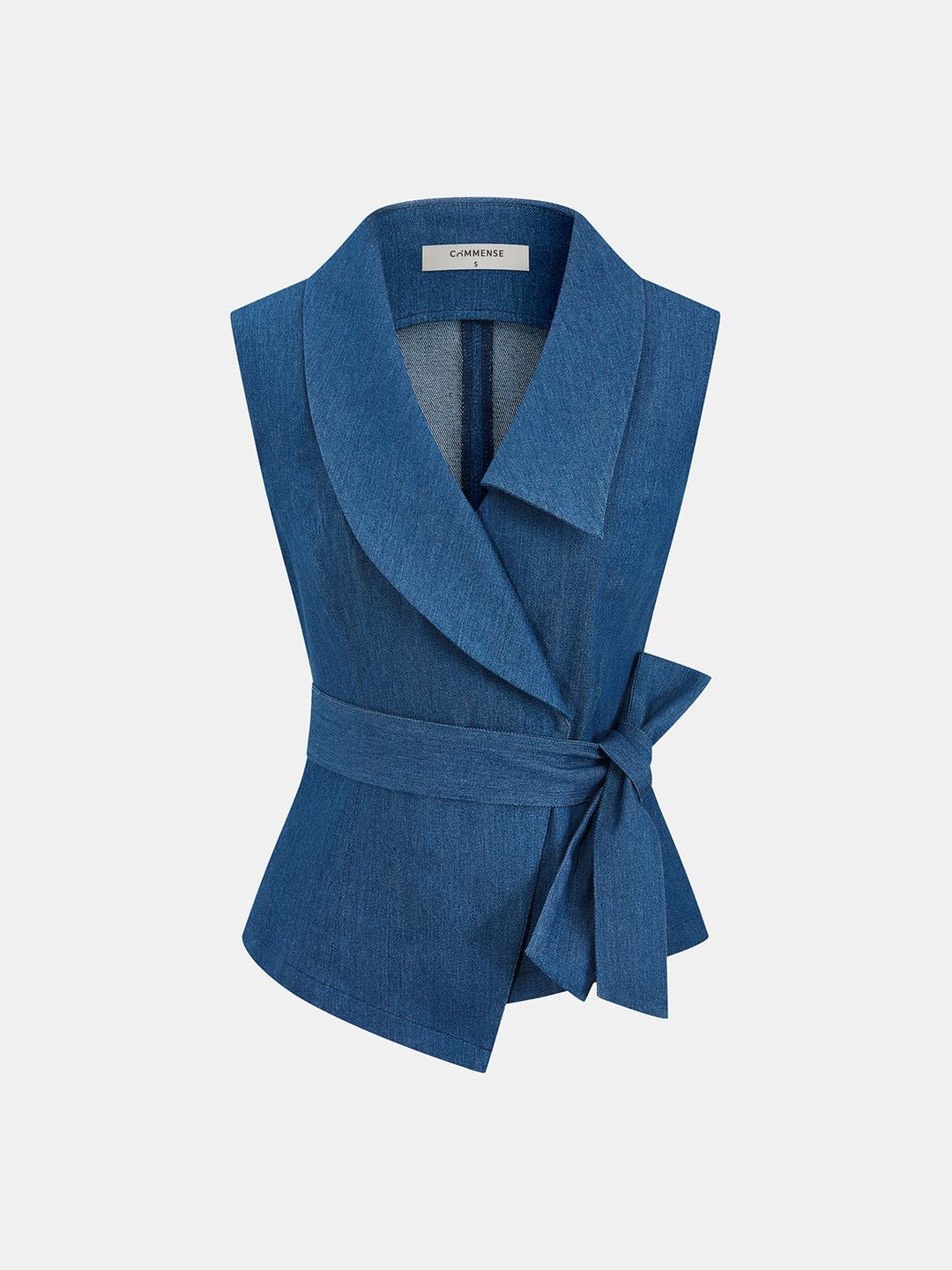 Wrap Tie-Waist Vest — women's vests, front view