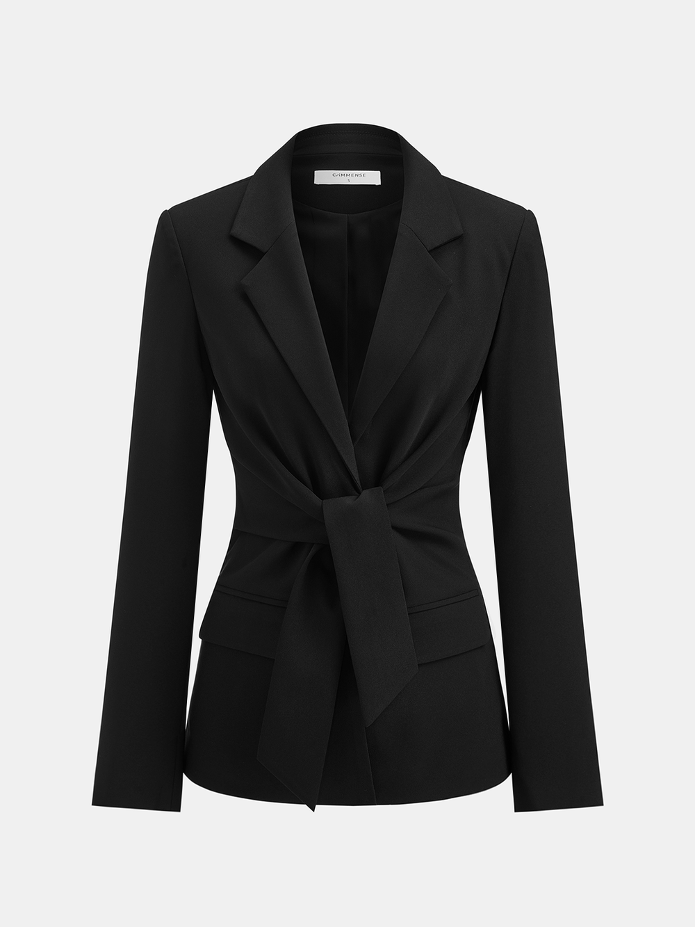 Tie-Waist Tailored Blazer — women's blazers, back view