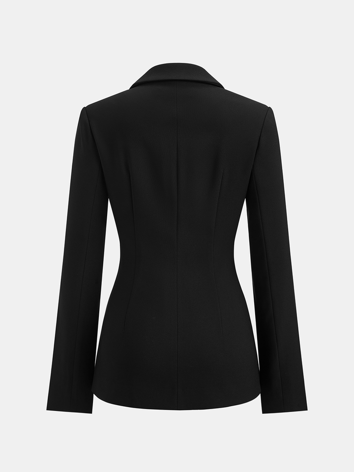 Tie-Waist Tailored Blazer