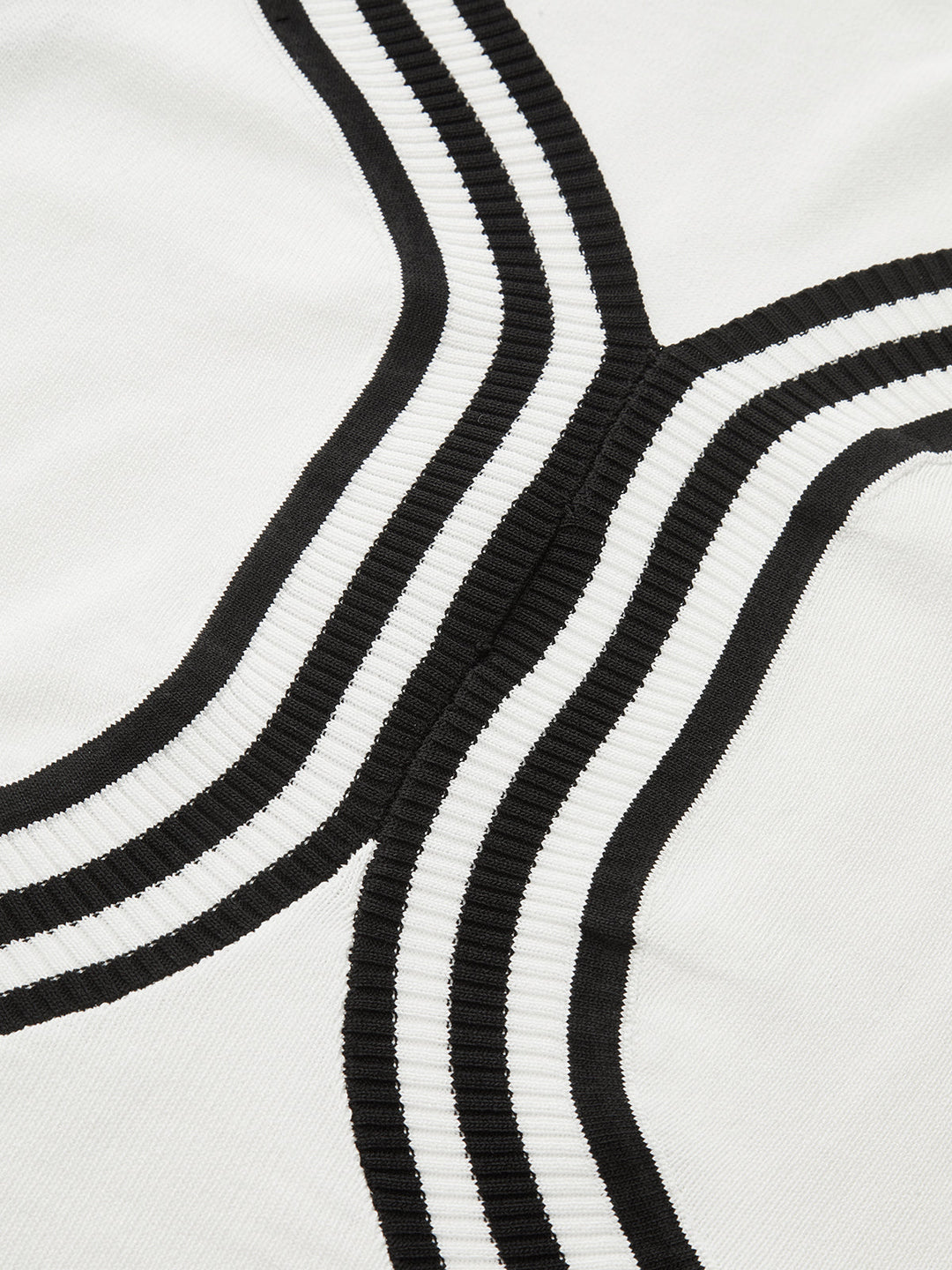Striped Sleeveless V Neck Knit Maxi Dress