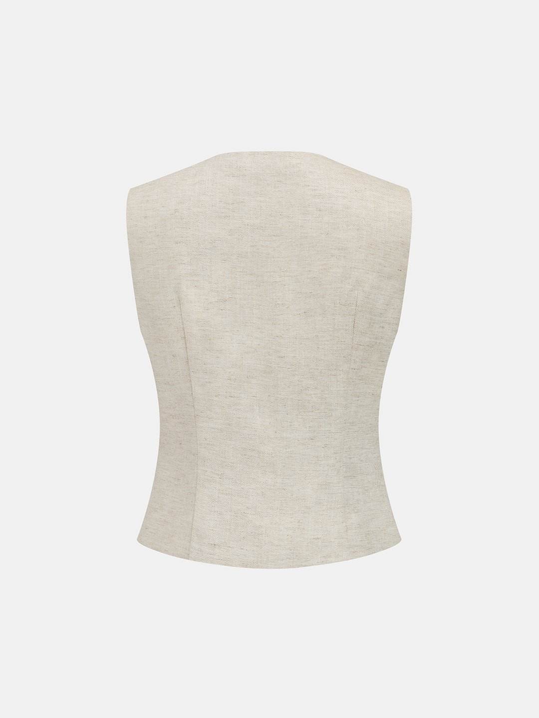Floral Embroidered Linen Blend Vest