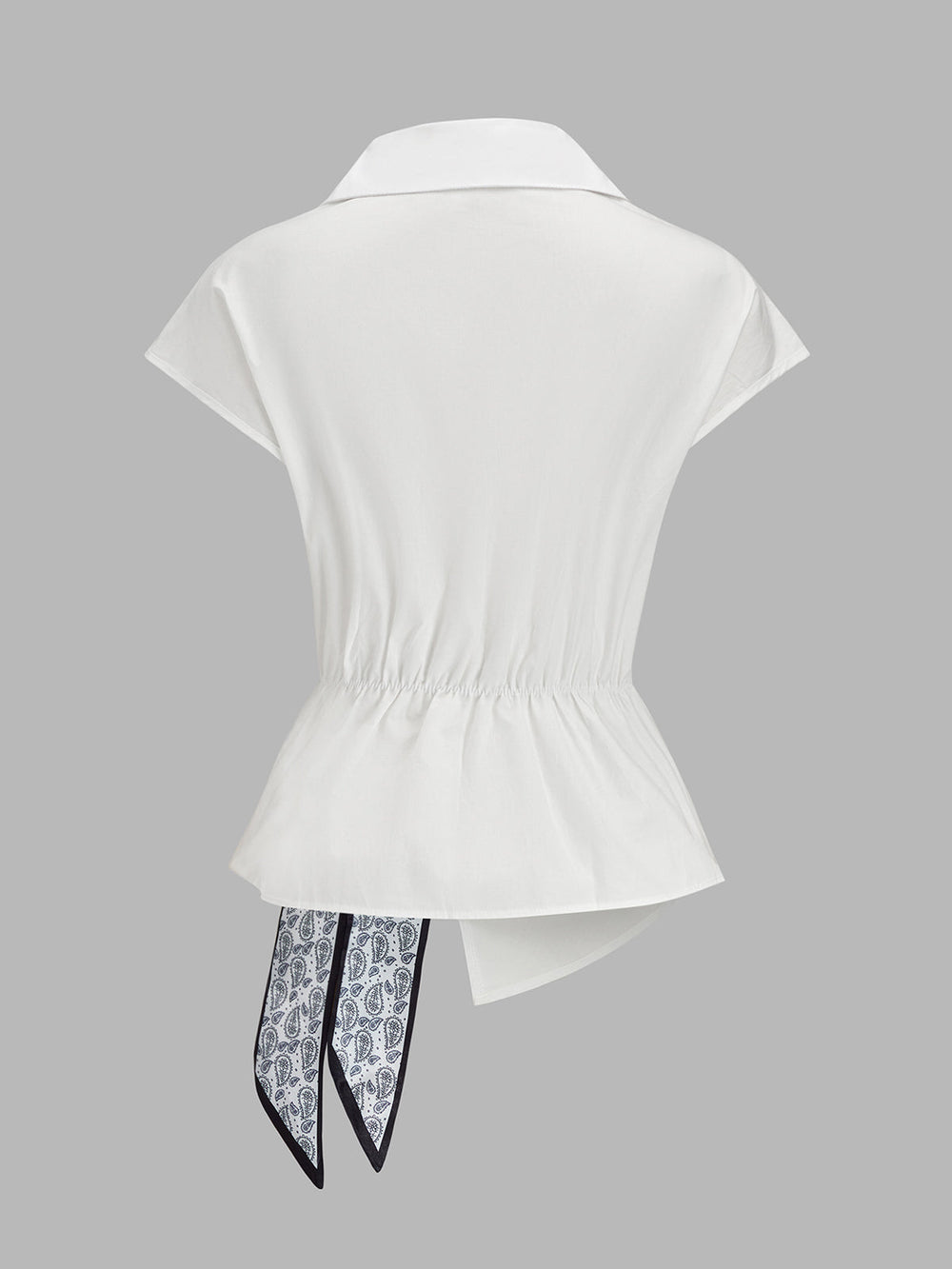 Paisley Tie-Waist Wrap Blouse — women's shirts, back view