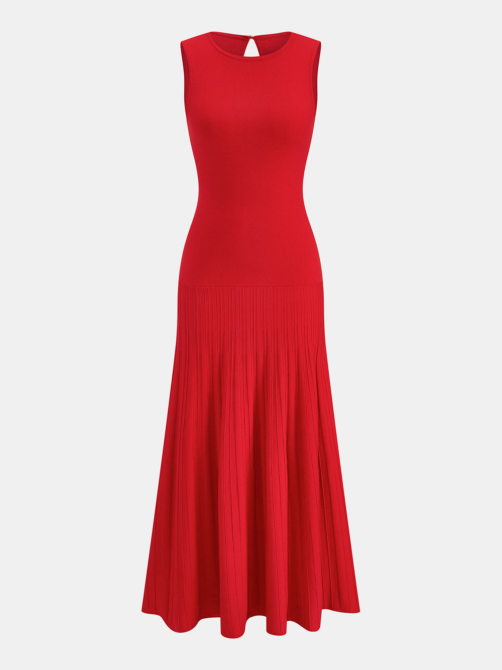 Sleeveless Slim Fit  Mermaid Dress — women's sweater dresses, back view