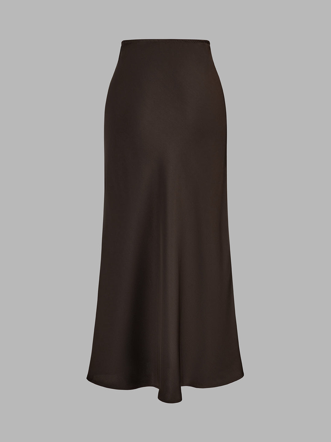 Belted Peplum Top & Satin Midi Skirt Set - women's two-piece skirt set, fabric detail