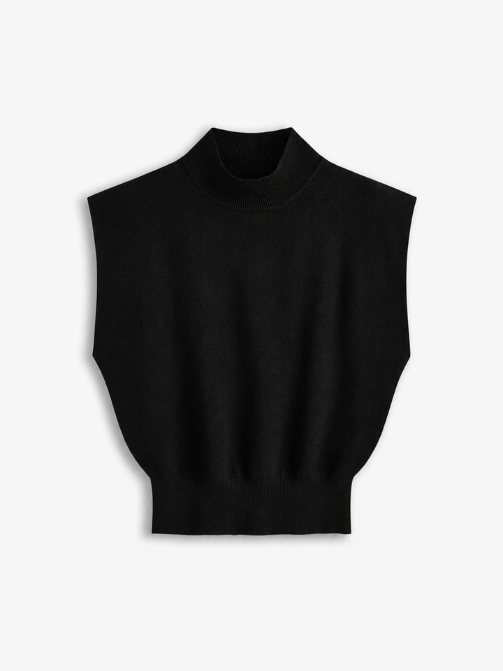 Leisurely Solid Pullover Sweater Vest - women's sweater vest, detail close-up