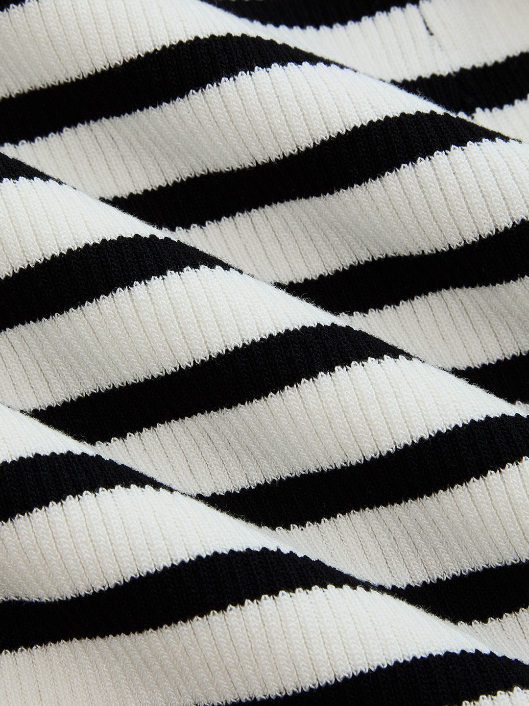 Striped Knit Bodycon Midi Dress