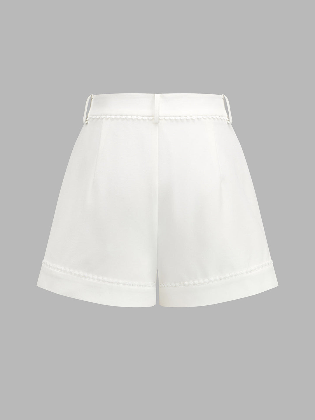 Lace Trim Square Neck Vest & Shorts Set - women's two-piece shorts set, fabric detail
