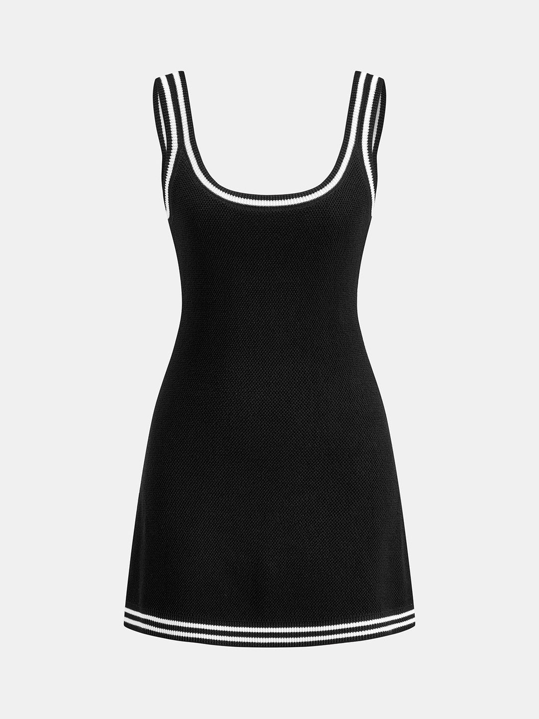 Contrast Trim Knit Tank Dress